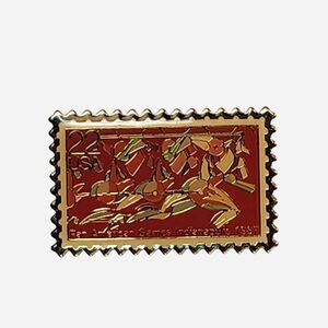Pan American Games 1987 Postage Stamp Collectible Pin Brooch
